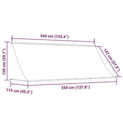 Tenda da Sole Retrattile 350x150 cm Antracite | homemem39