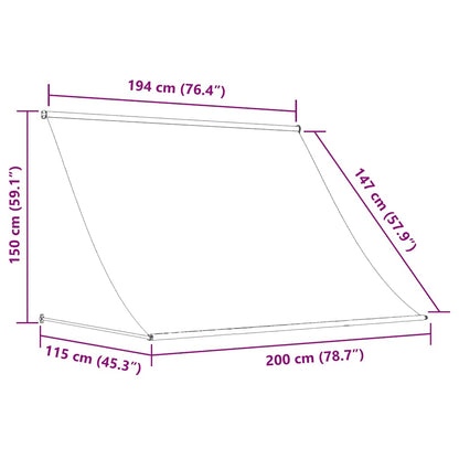 Tenda da Sole Retrattile 200x150 cm Crema | homemem39