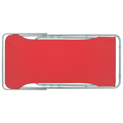 Sedia da Spiaggia Pieghevole 2 pz Acciaio Tessuto Oxford Rosso - homemem39