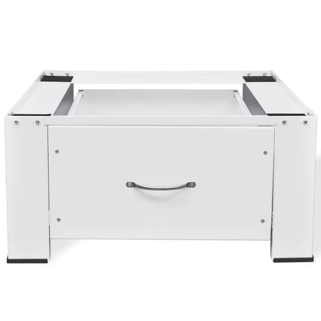 Supporto Alzatina per Lavatrice Bianco con Cassetto | homemem39
