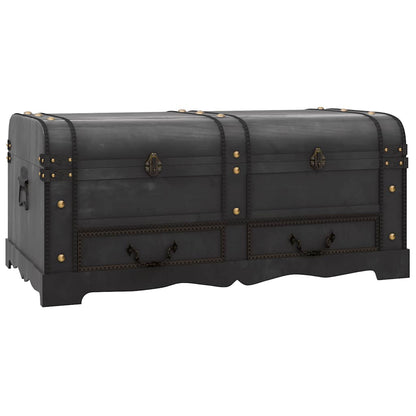 Baule del Tesoro in Legno Nero 90x51x42 cm | homemem39