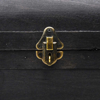 Baule del Tesoro in Legno Nero 90x51x42 cm | homemem39