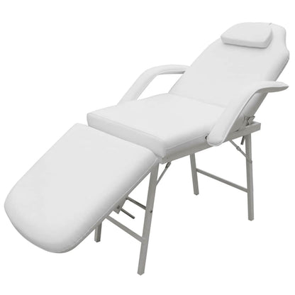 Letto Trattamento Viso Regolabile in Similpelle Bianco | homemem39