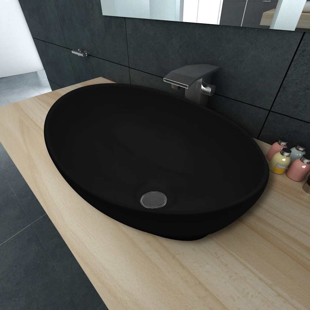 Lavello in Ceramica 40 x 33 cm Nero | homemem39
