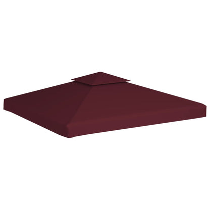 Copertura Superiore per Gazebo a 2 Strati 310g/m² 3x3m Bordeaux | homemem39