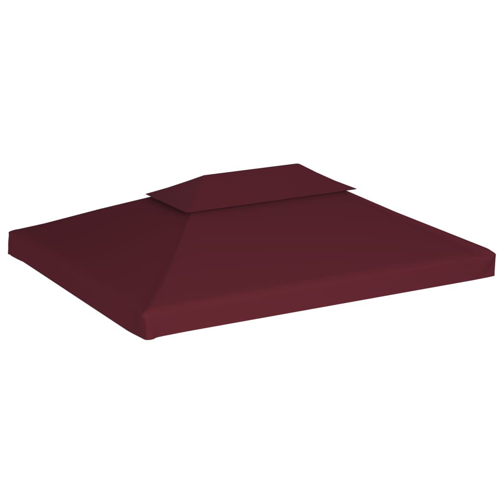 Copertura Superiore per Gazebo a 2 Strati 310g/m² 4x3m Bordeaux - homemem39