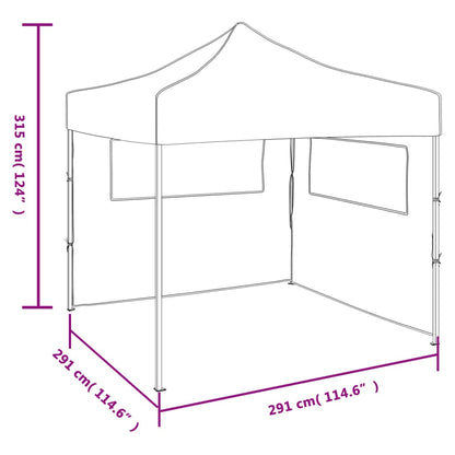 Tenda Pieghevole con 2 Pareti 291x291x315 cm Crema | homemem39