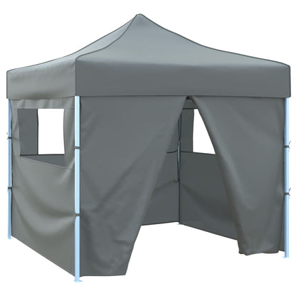 Tendone per Feste Pieghevole Pop-Up con 4 Pareti 3x3m Antracite | homemem39