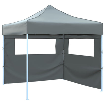 Tendone per Feste Pieghevole Pop-Up con 2 Pareti 3x3m Antracite | homemem39