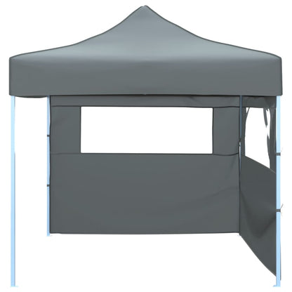 Tendone per Feste Pieghevole Pop-Up con 2 Pareti 3x3m Antracite | homemem39