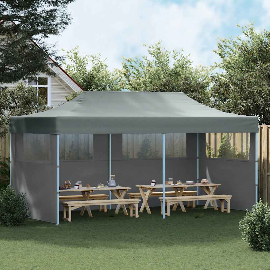 Tenda Pieghevole Pop-Up con Pareti Laterali 3x6 m Antracite - homemem39