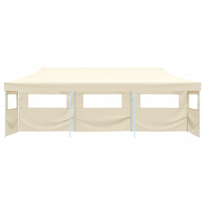 Tenda Pieghevole Pop-Up con 5 Pareti Laterali 3x9 m Crema | homemem39