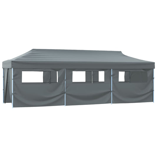 Tenda Pieghevole Pop-Up con 8 Pareti Laterali 870x291x315 cm Antracite - homemem39