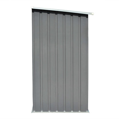 Capannone da Giardino in Acciaio Zincato Grigio 163x83x154 cm - homemem39
