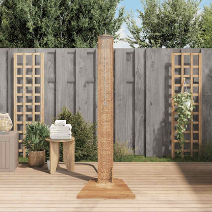 Doccia da Giardino in Legno Massello di Teak 70x75x204cm - homemem39