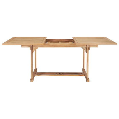 Set da Pranzo per Esterni 7 pz 150-200x100x75 cm Teak Massello - homemem39