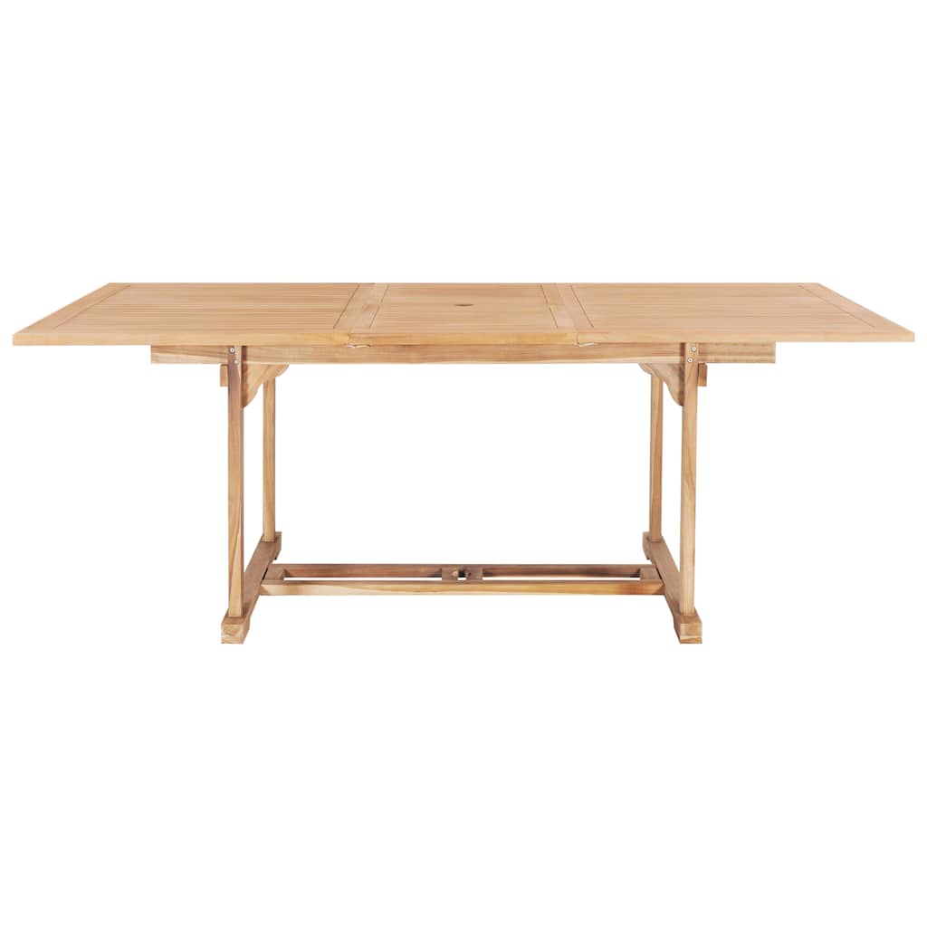 Set da Pranzo per Esterni 7 pz 150-200x100x75 cm Teak Massello