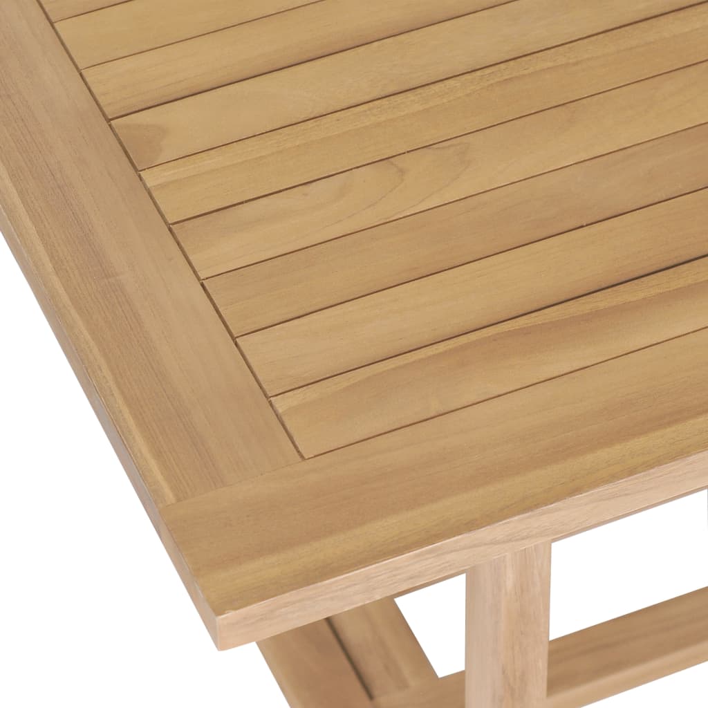 Set da Pranzo per Esterni 9 pz 180-280x100x75 cm Teak Massello - homemem39