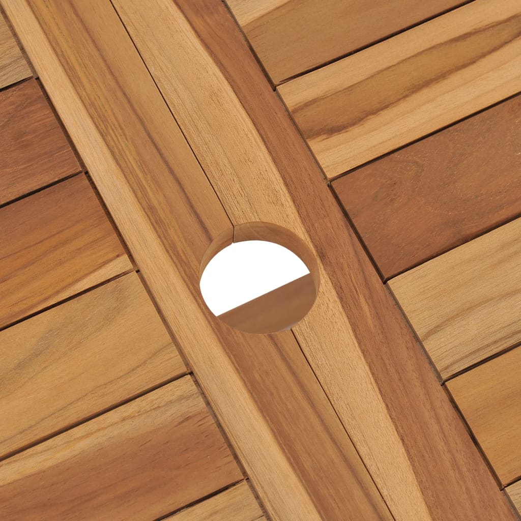 Tavolo Pieghevole da Giardino 120x70x75 cm in Massello di Teak | homemem39