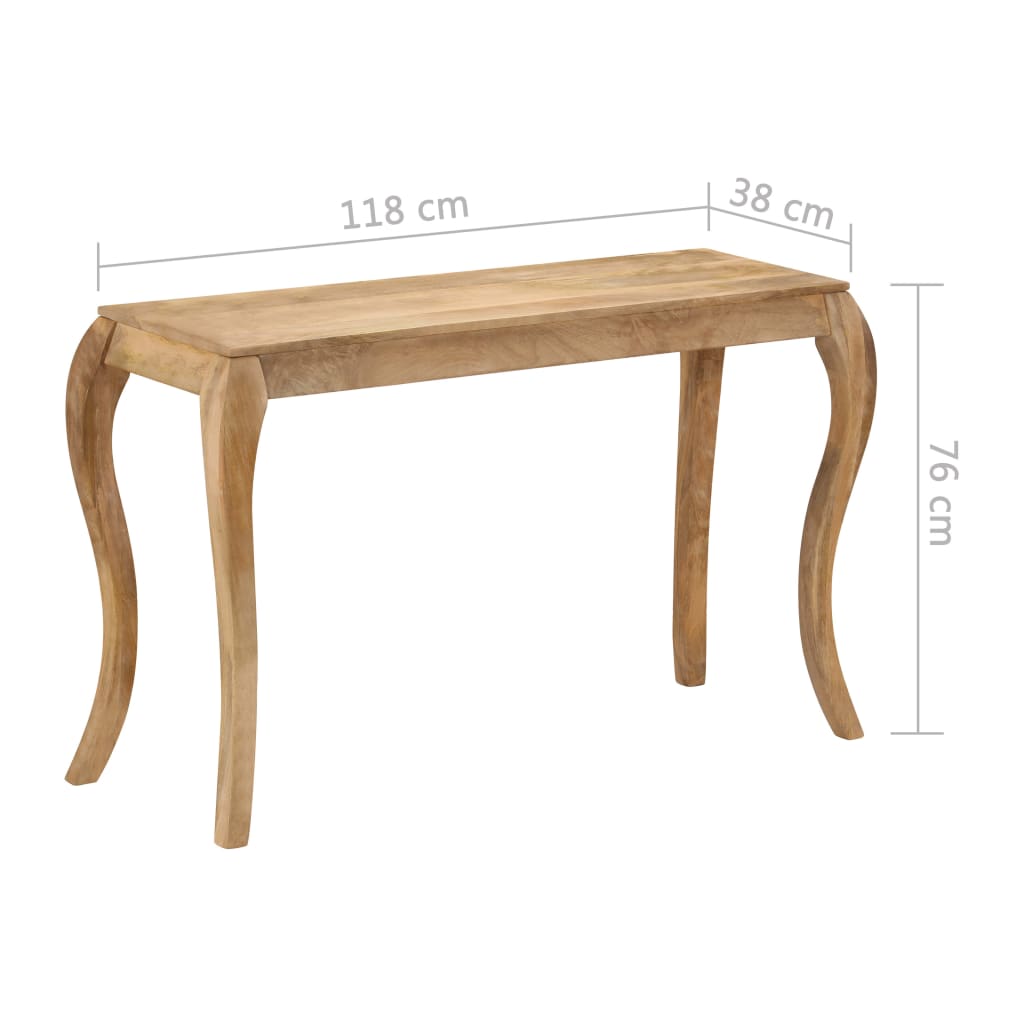 Tavolo Consolle in Legno Massello di Mango 118x38x76 cm | homemem39
