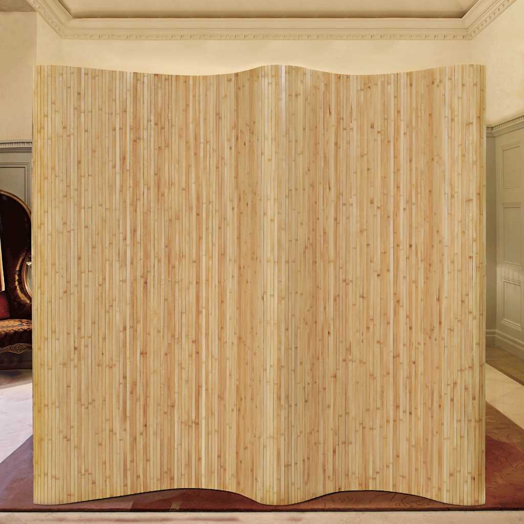 Pannello Divisore per la Stanza in Bambù Naturale 250x165 cm - homemem39