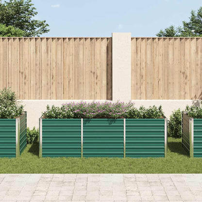 Letto Rialzato Giardino in Acciaio Zincato 240x80x77 cm Verde | homemem39
