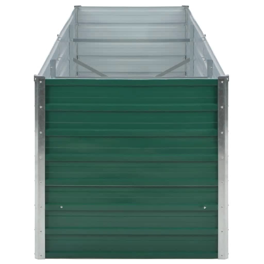 Letto Rialzato Giardino in Acciaio Zincato 240x80x77 cm Verde | homemem39