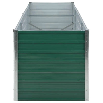 Letto Rialzato Giardino in Acciaio Zincato 240x80x77 cm Verde | homemem39