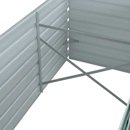 Letto Rialzato Giardino in Acciaio Zincato 240x80x77 cm Verde | homemem39