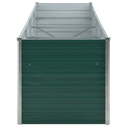 Letto Rialzato Giardino in Acciaio Zincato 320x80x77 cm Verde - homemem39