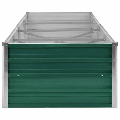 Letto Rialzato Giardino in Acciaio Zincato 320x80x45 cm Verde - homemem39