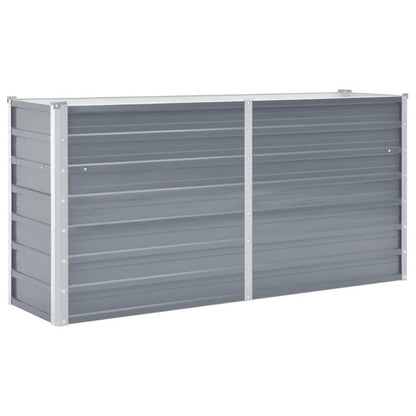 Letto Rialzato Giardino in Acciaio Zincato 160x40x77 cm Grigio | homemem39