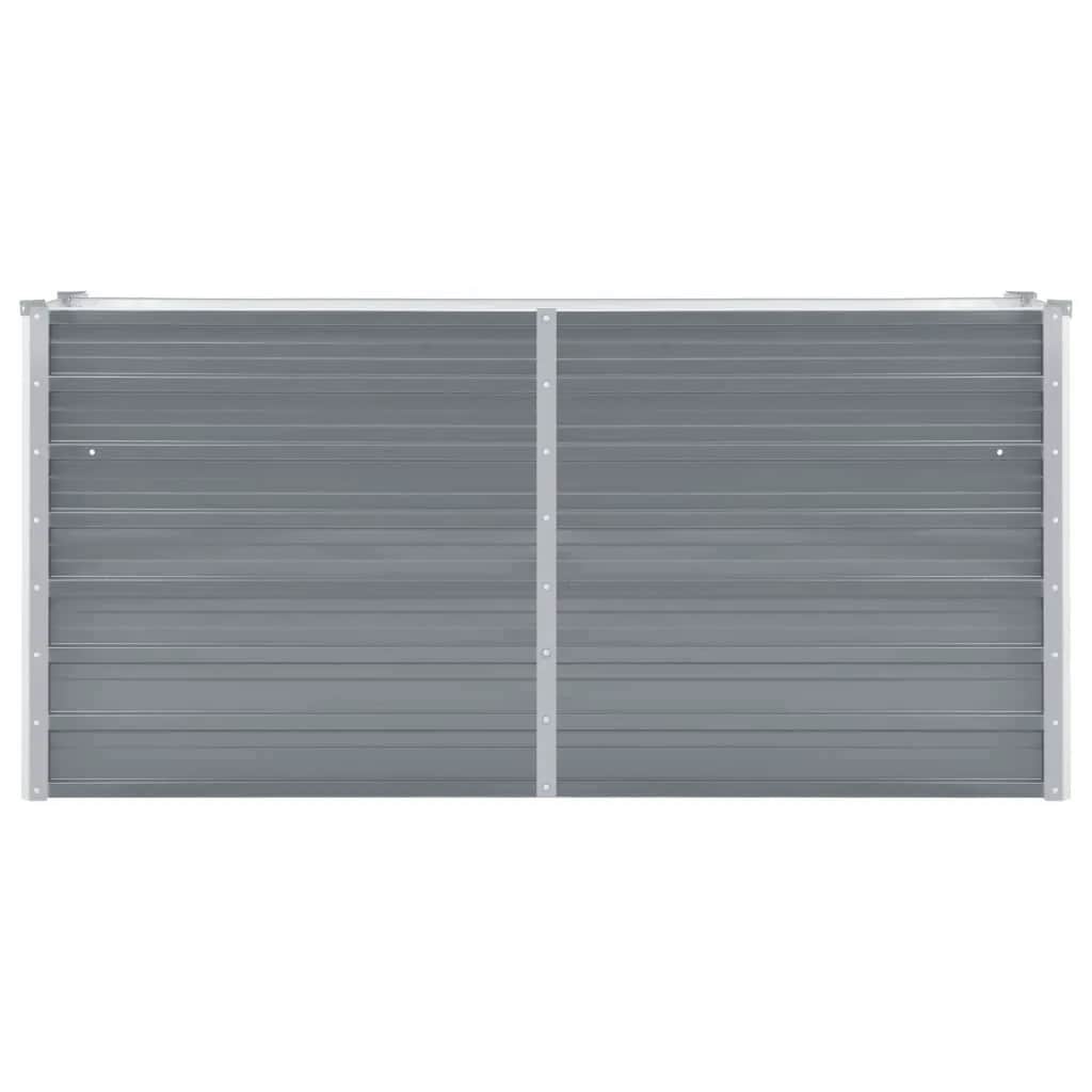 Letto Rialzato Giardino in Acciaio Zincato 160x40x77 cm Grigio | homemem39