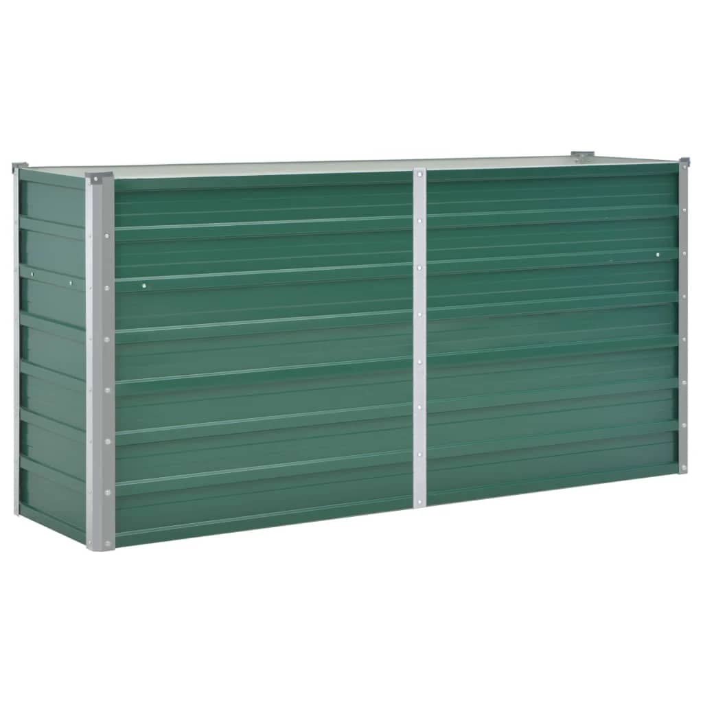 Letto Rialzato Giardino in Acciaio Zincato 160x40x77 cm Verde | homemem39
