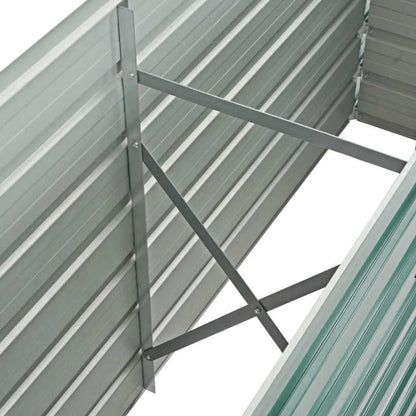 Letto Rialzato Giardino in Acciaio Zincato 160x40x77 cm Verde | homemem39