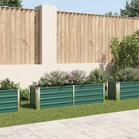 Letto Rialzato Giardino in Acciaio Zincato 160x40x45 cm Verde - homemem39