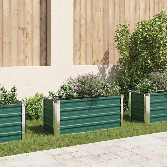 Letto Rialzato Giardino in Acciaio Zincato 100x40x45 cm Verde | homemem39