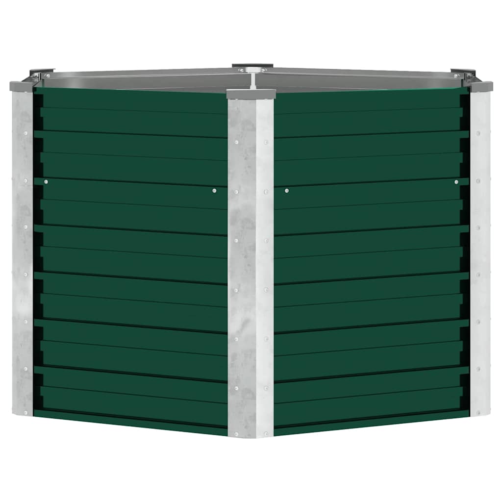 Letto Rialzato Giardino in Acciaio Zincato 129x129x77 cm Verde | homemem39