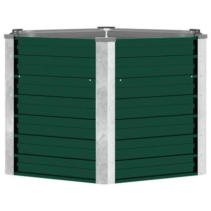 Letto Rialzato Giardino in Acciaio Zincato 129x129x77 cm Verde | homemem39