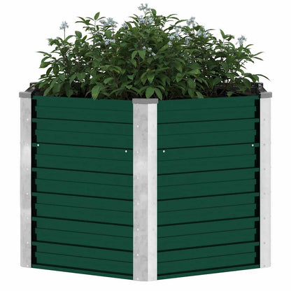 Letto Rialzato Giardino in Acciaio Zincato 129x129x77 cm Verde | homemem39