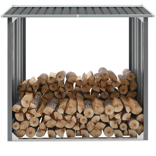 Capannone da Giardino in Acciaio Zincato 172x91x154cm Grigio - homemem39