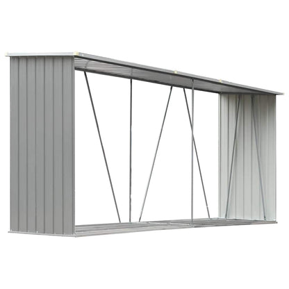 Capannone da Giardino in Acciaio Zincato 330x84x152cm Grigio
