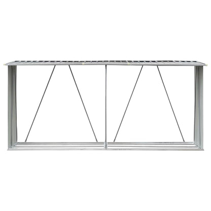 Capannone da Giardino in Acciaio Zincato 330x84x152cm Grigio