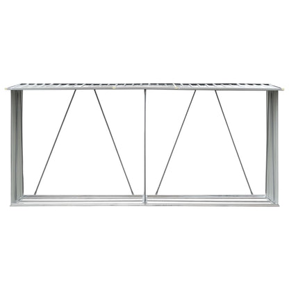 Capannone da Giardino in Acciaio Zincato 330x84x152cm Grigio - homemem39