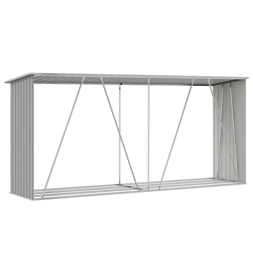 Capannone da Giardino in Acciaio Zincato 330x84x152cm Grigio