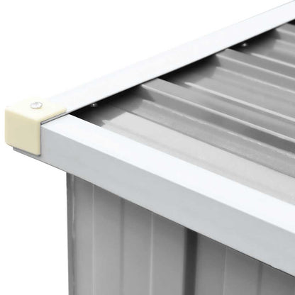 Capannone da Giardino in Acciaio Zincato 330x84x152cm Grigio