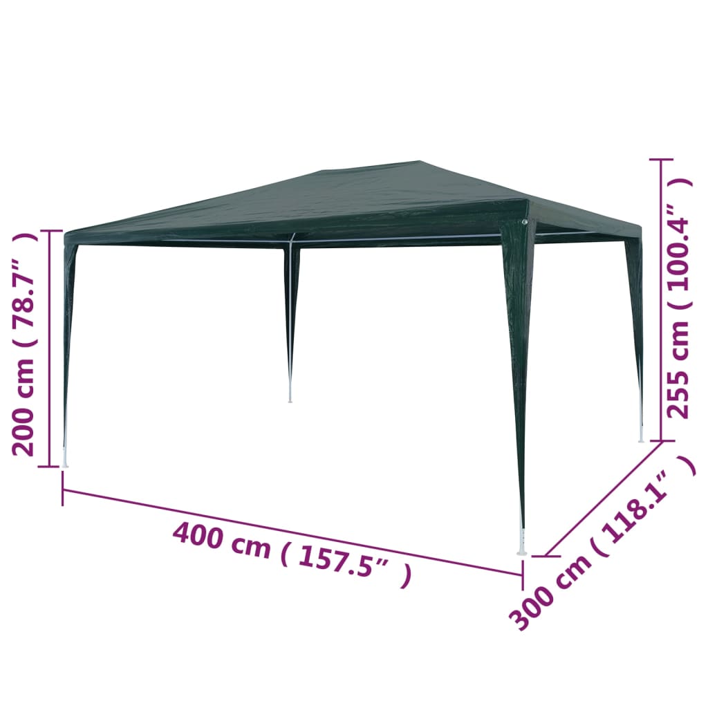 Tendone per Feste 3x4 m Verde | homemem39