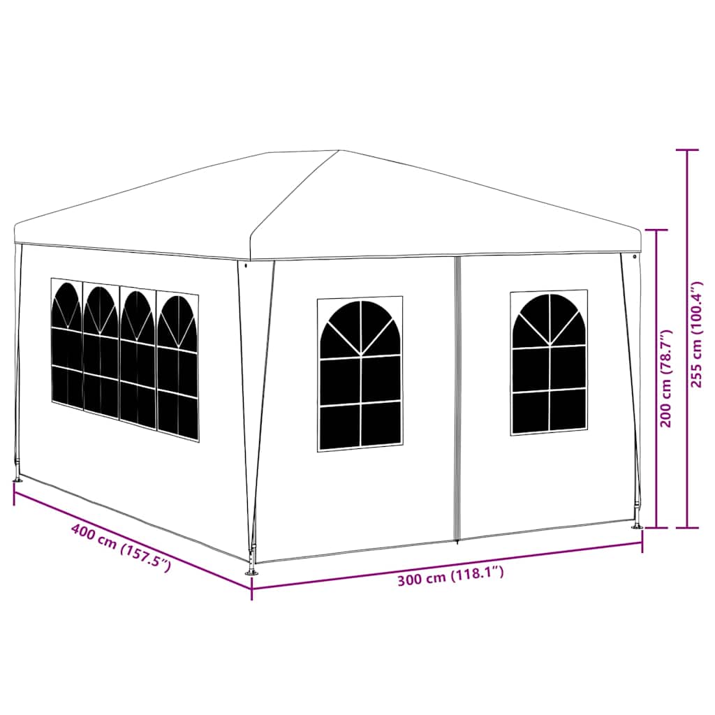 Tendone per Feste 3x4 m Antracite | homemem39