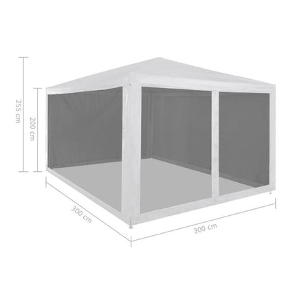 Tenda per Feste con 4 Pareti Laterali in Rete 3x3 m | homemem39