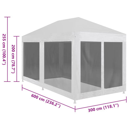 Tenda per Feste con 6 Pareti in Rete 6x3 m | homemem39